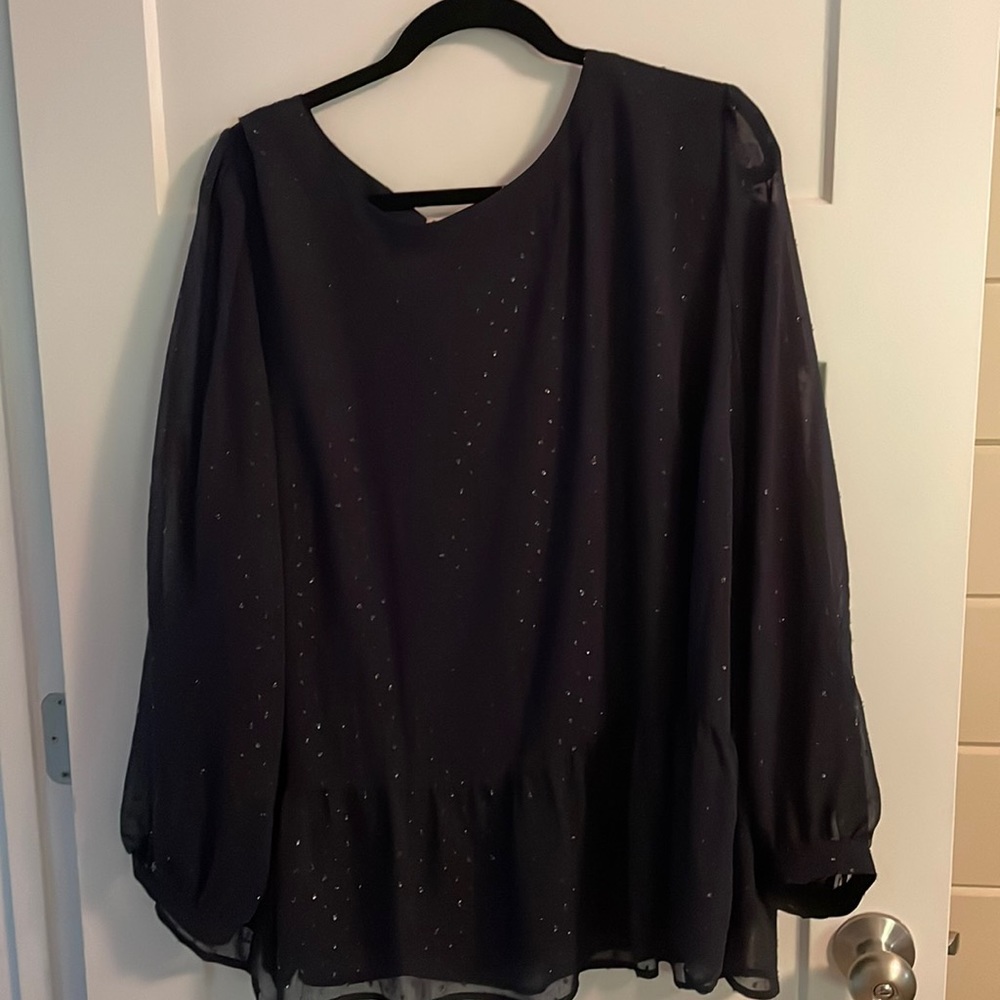 Sparkle tie back blouse